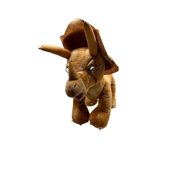 Build a Bear 16" Triceratops Brown Tan Horns Dinosaur Plush Stuffed Animal - Picture 2 of 11